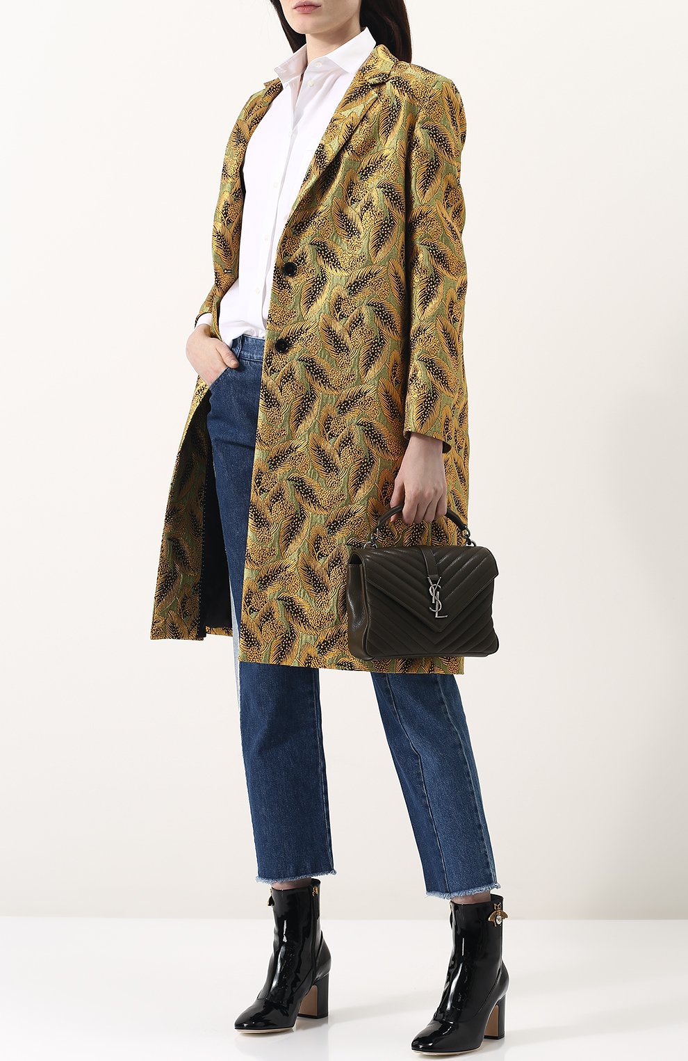 Лаковые ботильоны lois на устойчивом каблуке GUCCI, арт. 475831/BNC00, фото 2