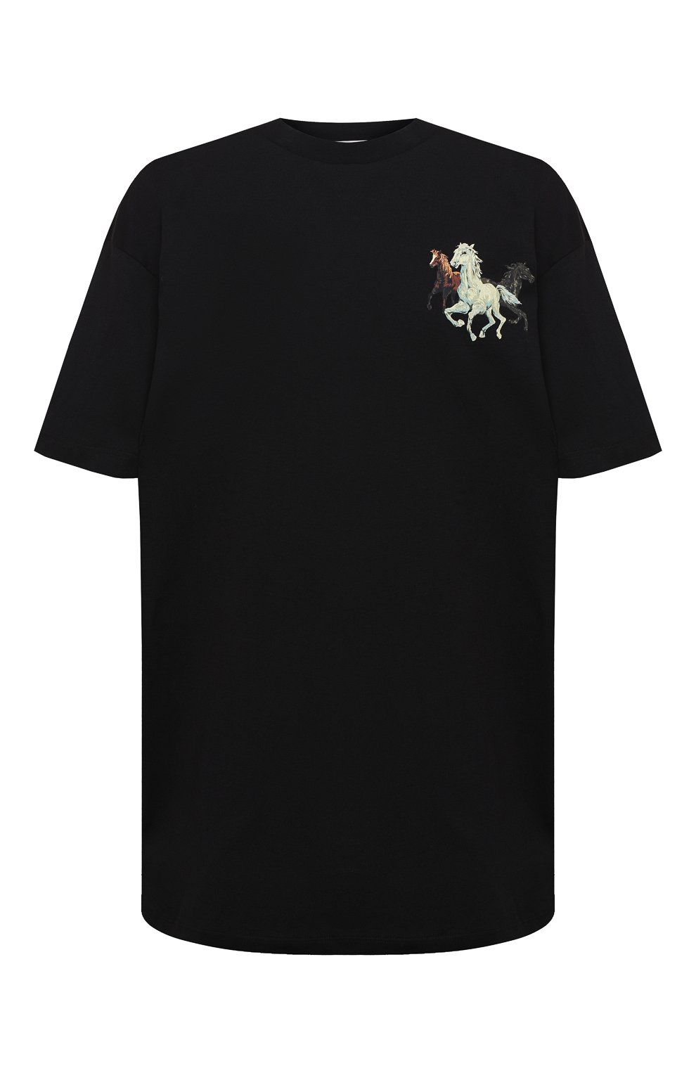 Хлопковая футболка KENZO черного цвета по цене 23050 руб., арт. FA62TS9714SJ, фото 1 Хлопковая футболка KENZO, арт. FA62TS9714SJ, фото 1