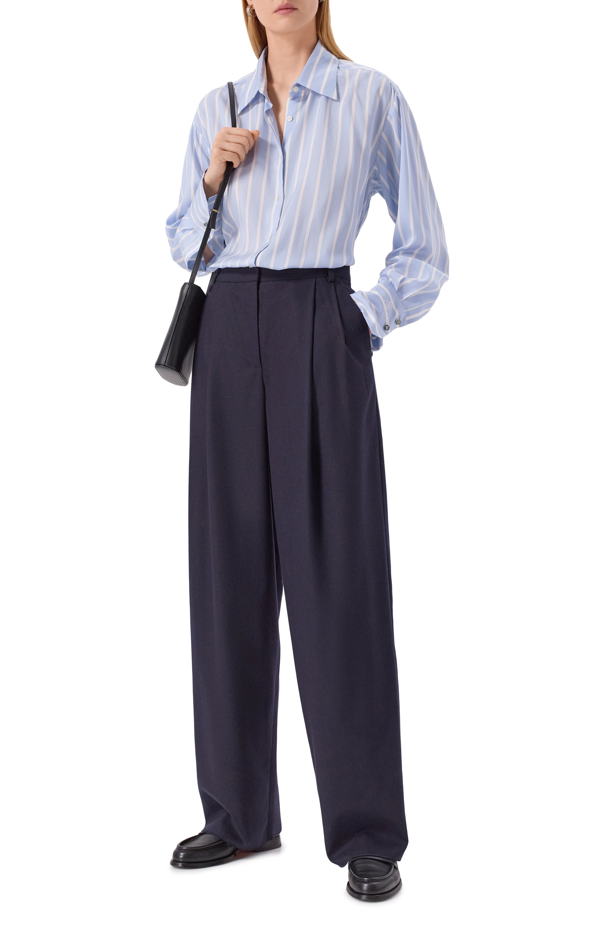 Брюки из шерсти и кашемира EMPORIO ARMANI, арт. EW002215/TE10537/01002, фото 2