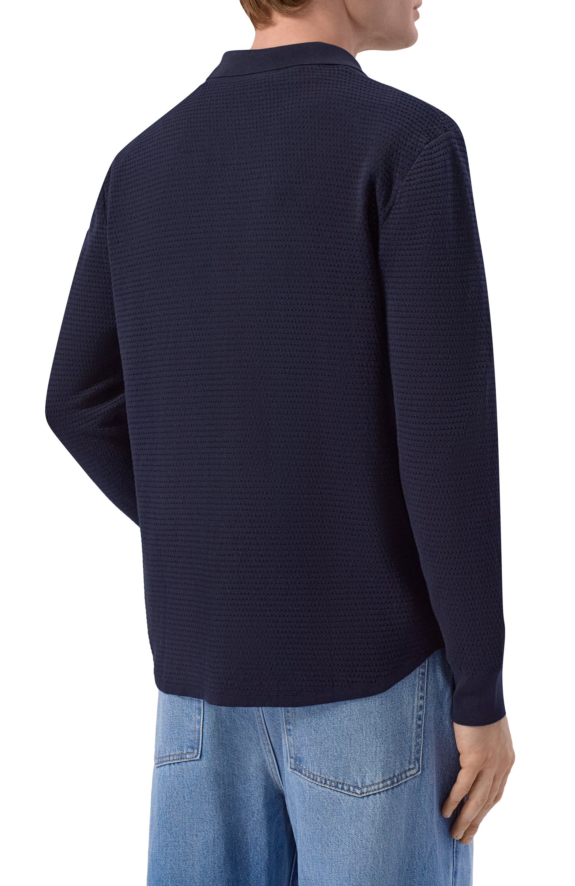 Хлопковая рубашка VAN LAACK темно-синего цвета по цене 29950 руб., арт. VL-SAFIN0-XX/S00267, фото 4 Хлопковая рубашка VAN LAACK, арт. VL-SAFIN0-XX/S00267, фото 4