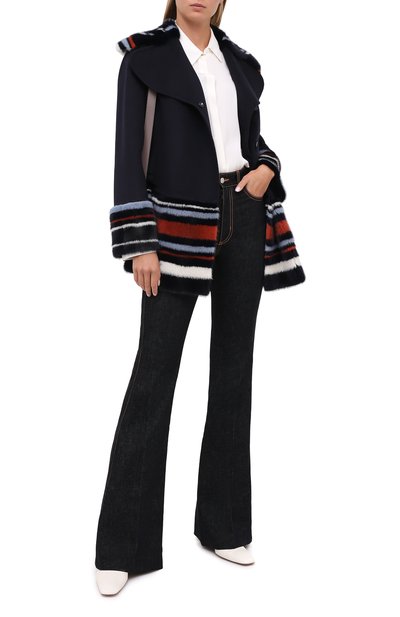 Пальто с меховой отделкой VALENTINO, арт. UF3FAB80DCF, фото 2