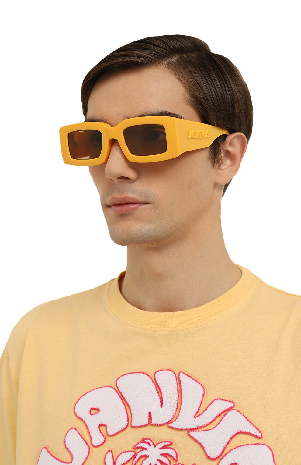 Солнцезащитные очки JACQUEMUS желтого цвета по цене 43250 руб., арт. LES LUNETTES TUPI MULTI YELL0W, фото 3 Солнцезащитные очки JACQUEMUS, арт. LES LUNETTES TUPI MULTI YELL0W, фото 3
