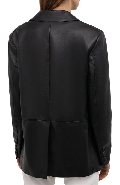 Кожаный жакет CELINE черного цвета по цене 462000 руб., арт. 2F116086H, фото 4 Кожаный жакет CELINE, арт. 2F116086H, фото 4