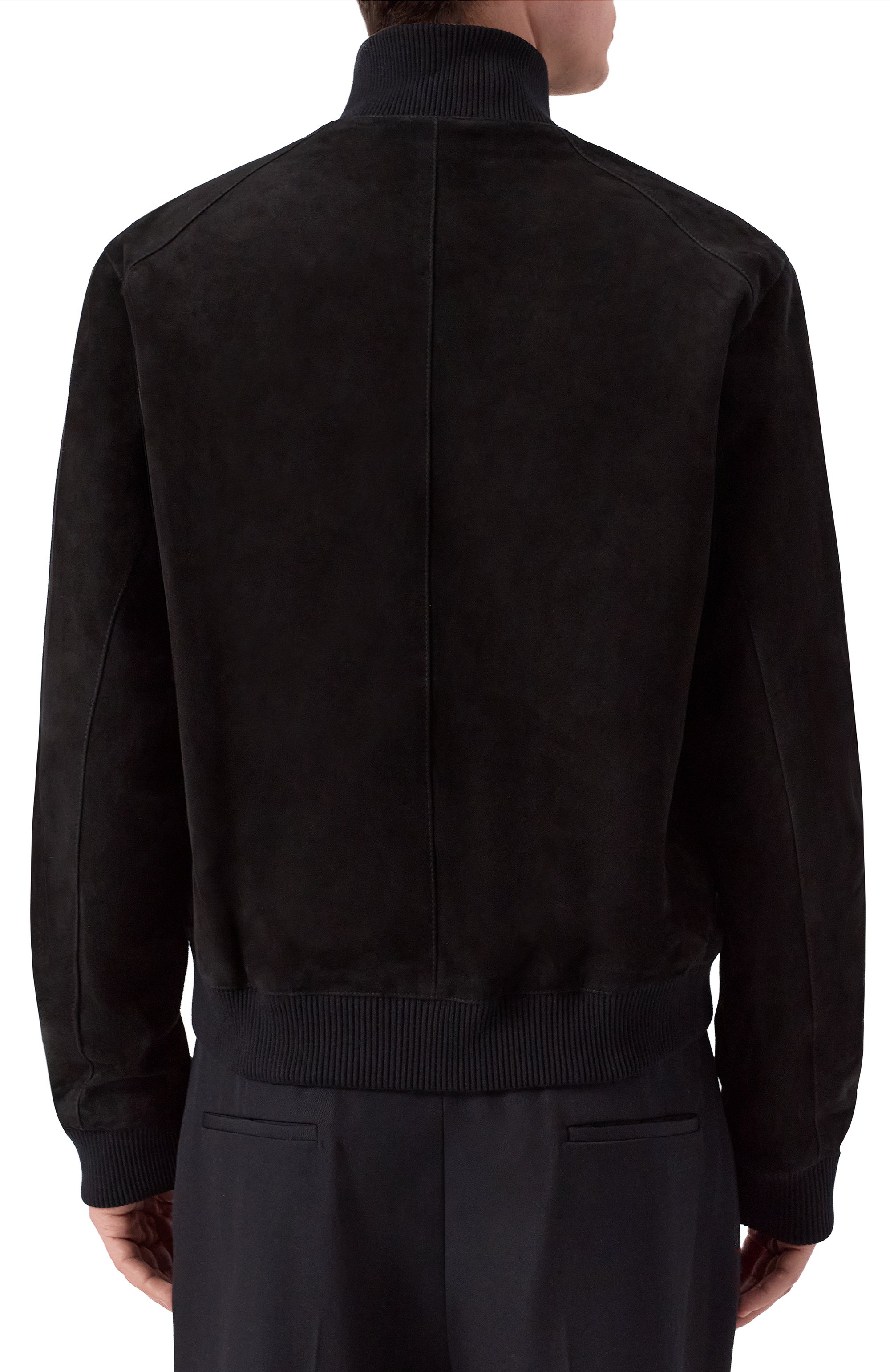 Замшевый бомбер BALMAIN черного цвета по цене 394500 руб., арт. FH0TFA87/LD91, фото 4 Замшевый бомбер BALMAIN, арт. FH0TFA87/LD91, фото 4