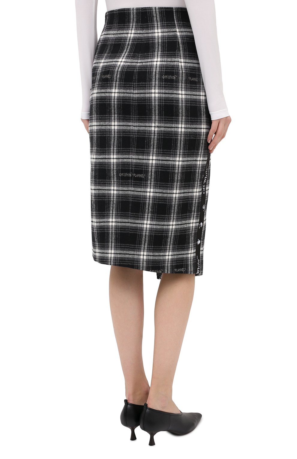 Хлопковая юбка OFF-WHITE, арт. 0WCC101E20FAB0021000, фото 4