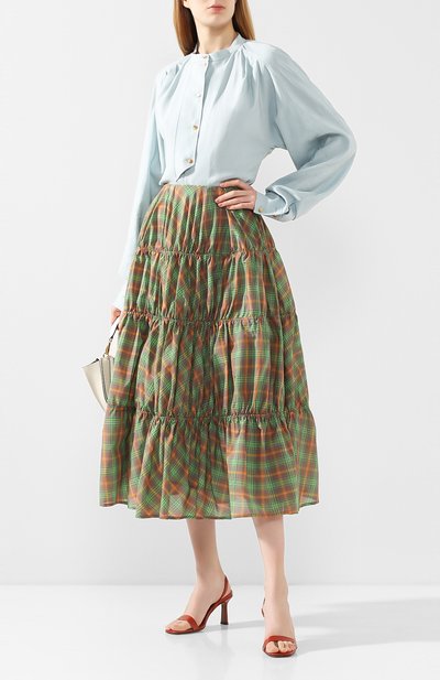 Рубашка REJINA PYO голубого цвета по цене 47000 руб., арт. C249/LINEN BLEND, фото 2 Рубашка REJINA PYO, арт. C249/LINEN BLEND, фото 2