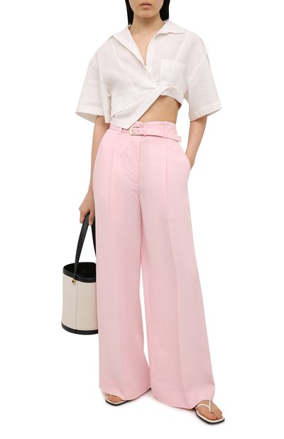Брюки из вискозы и льна PROENZA SCHOULER розового цвета по цене 93000 руб., арт. R2126002-AY133, фото 2 Брюки из вискозы и льна PROENZA SCHOULER, арт. R2126002-AY133, фото 2