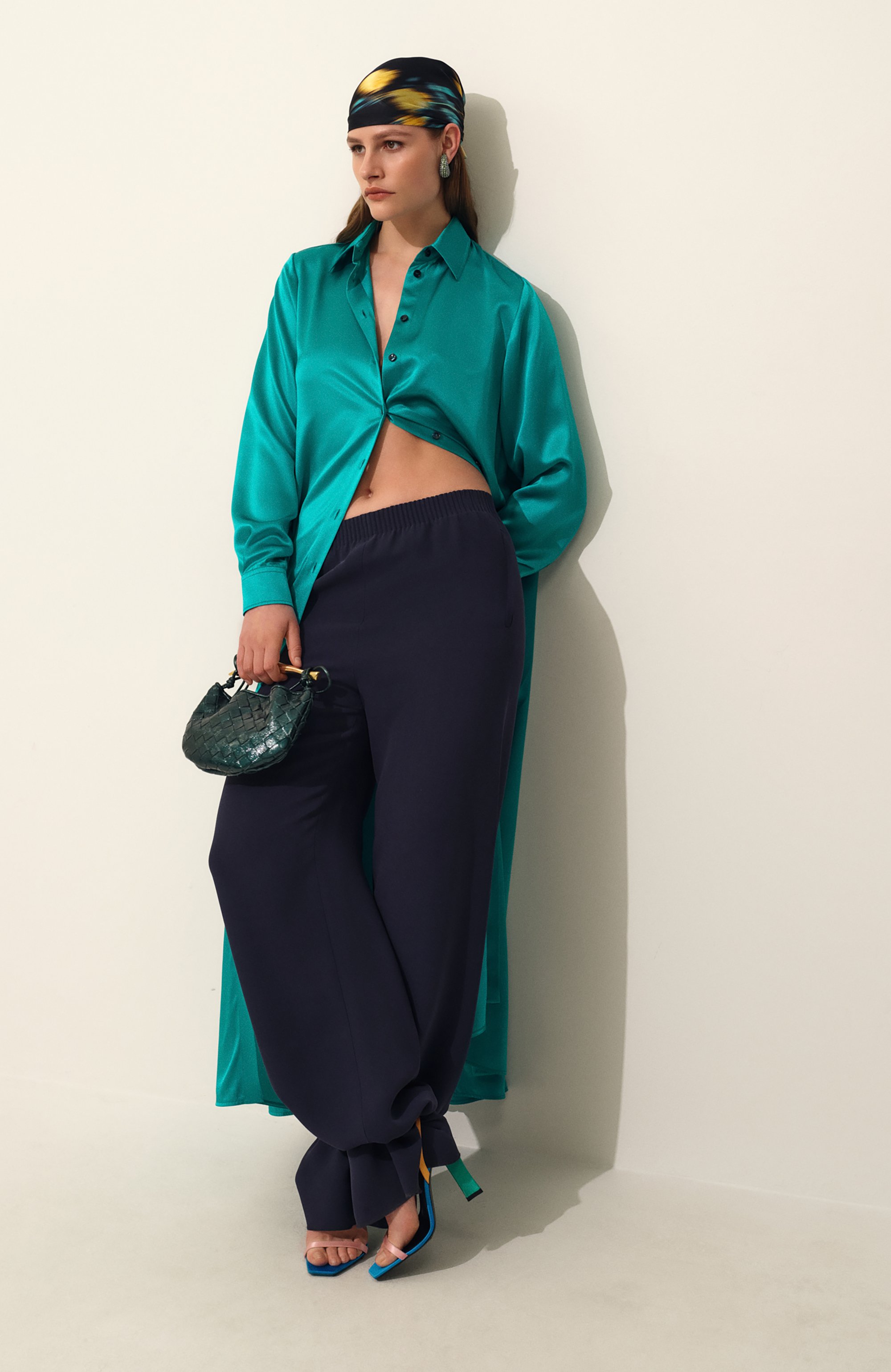 Шелковые брюки VALENTINO, арт. 6B3RB6861MM, фото 7