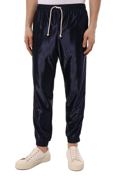 Джоггеры GUCCI темно-синего цвета по цене 126720 руб., арт. 655343 XJDF1, фото 3 Джоггеры GUCCI, арт. 655343 XJDF1, фото 3