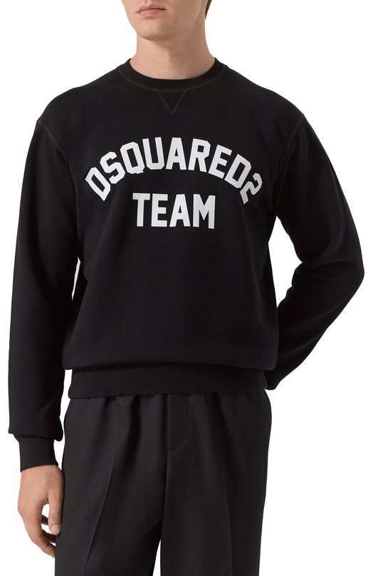 Хлопковый свитшот Dsquared2 S74GU0887/S25516 Чёрный  S74GU0887/S25516 Фото 3