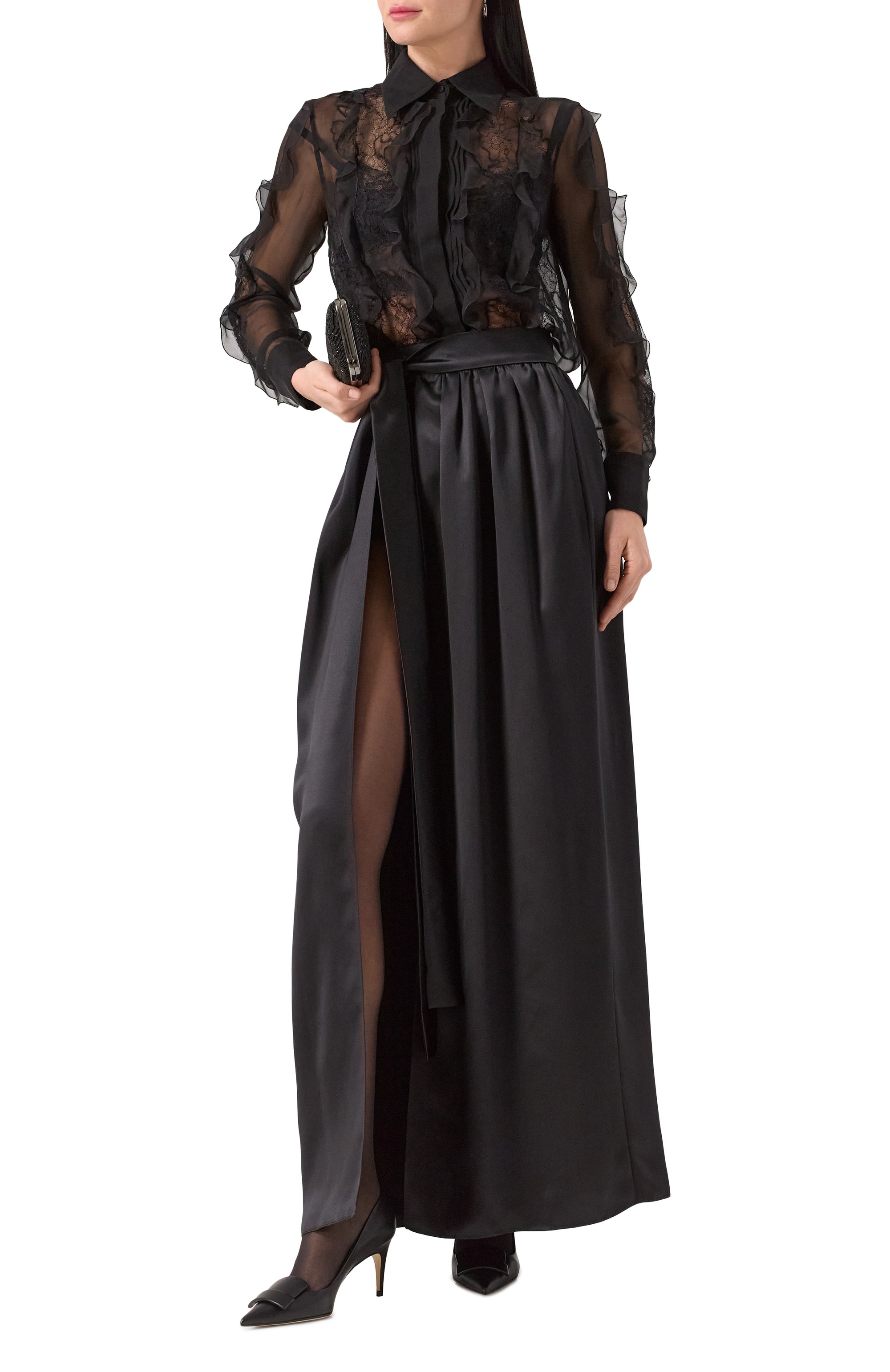 Шелковая блузка VALENTINO, арт. 5B0AB6W52UP, фото 2