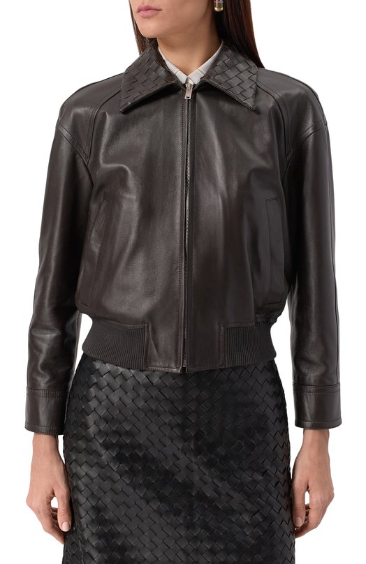 Кожаная куртка Bottega Veneta 832893/V5BX0 Коричневый  832893/V5BX0 Фото 3