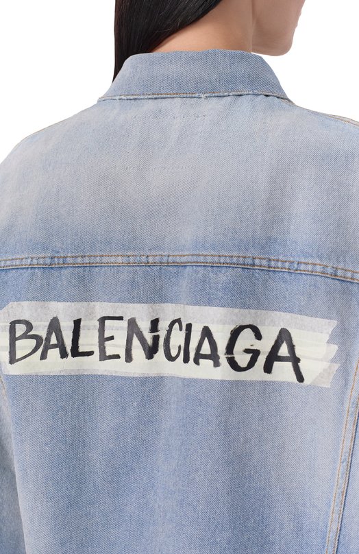 Джинсовая куртка Balenciaga 861410/TTWB1 Голубой  861410/TTWB1 Фото 5