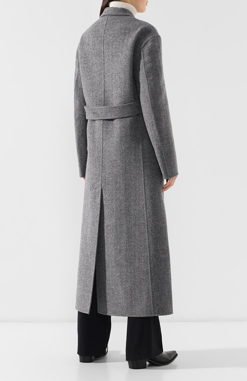 Шерстяное пальто CELINE серого цвета по цене 299500 руб., арт. 28W814904, фото 4 Шерстяное пальто CELINE, арт. 28W814904, фото 4