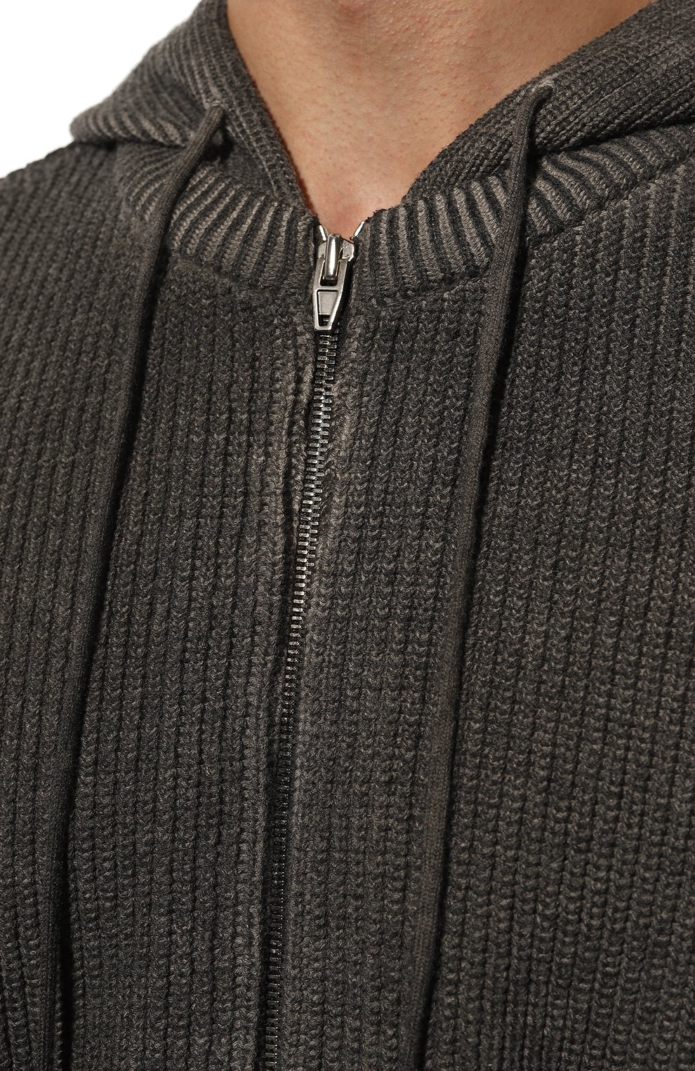 Кардиган из хлопка и шерсти JUUN.J серого цвета по цене 79250 руб., арт. JC3951P61/3, фото 5 Кардиган из хлопка и шерсти JUUN.J, арт. JC3951P61/3, фото 5