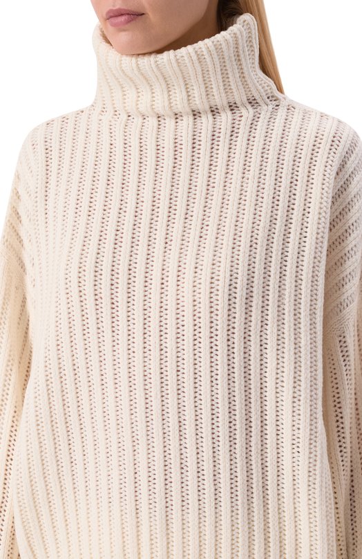 Кашемировый свитер Brunello Cucinelli M52532724 Кремовый  M52532724 Фото 5