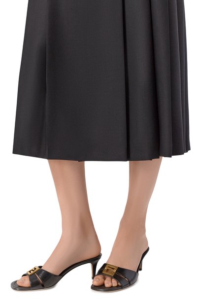 Кожаные мюли ffold 55 FENDI, арт. 8R8538 NA7 F0QA1, фото 2