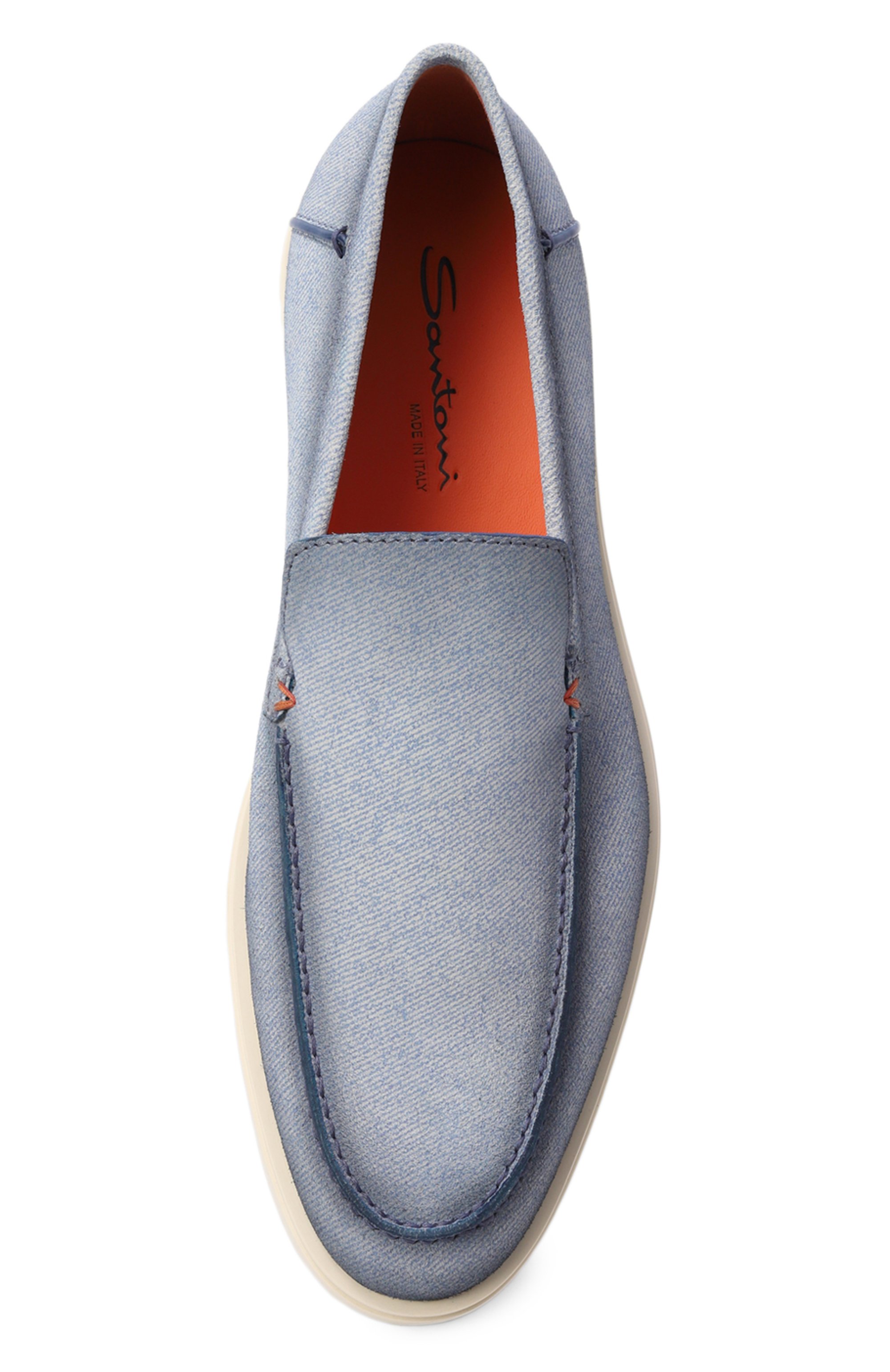 Замшевые лоферы detroit SANTONI, арт. MGDG17824TICBBYC, фото 6