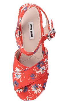 Текстильные босоножки MIU MIU, арт. 5XZ440-3L7I-F0011-125, фото 4