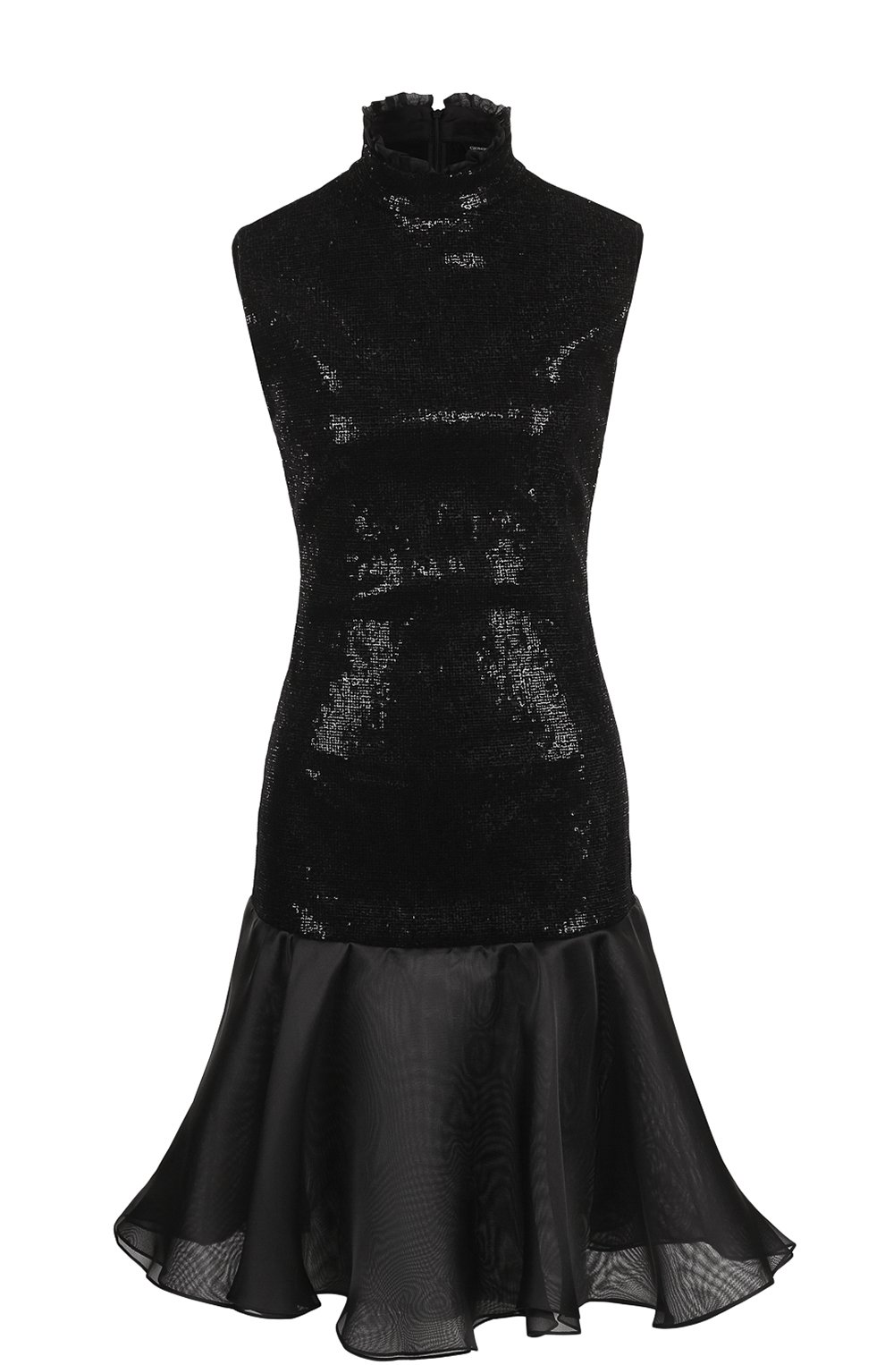 Приталенное мини-платье с воротником-стойкой GIORGIO ARMANI, арт. 3ZAA58/AJTXZ, фото 1