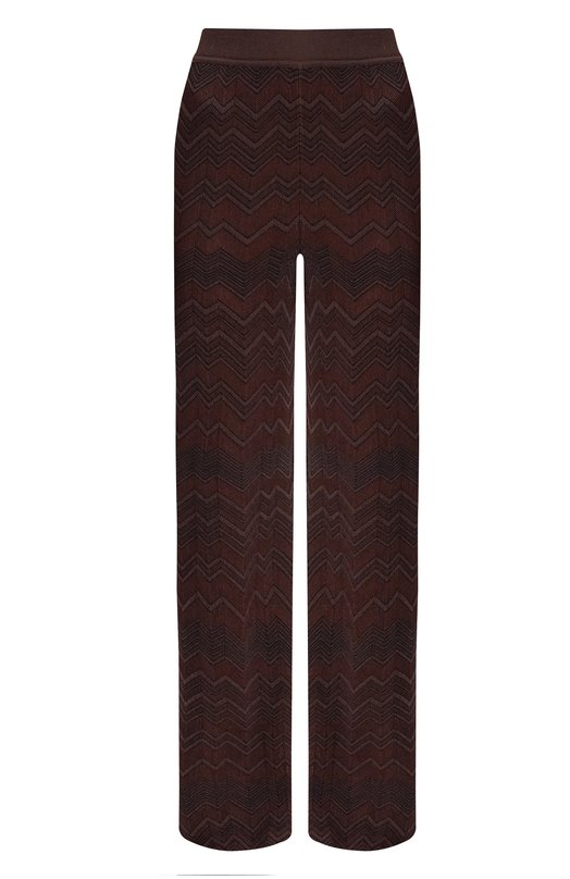 Брюки из вискозы и шерсти Missoni DS25WI0J/BK01CP Коричневый DS25WI0J/BK01CP