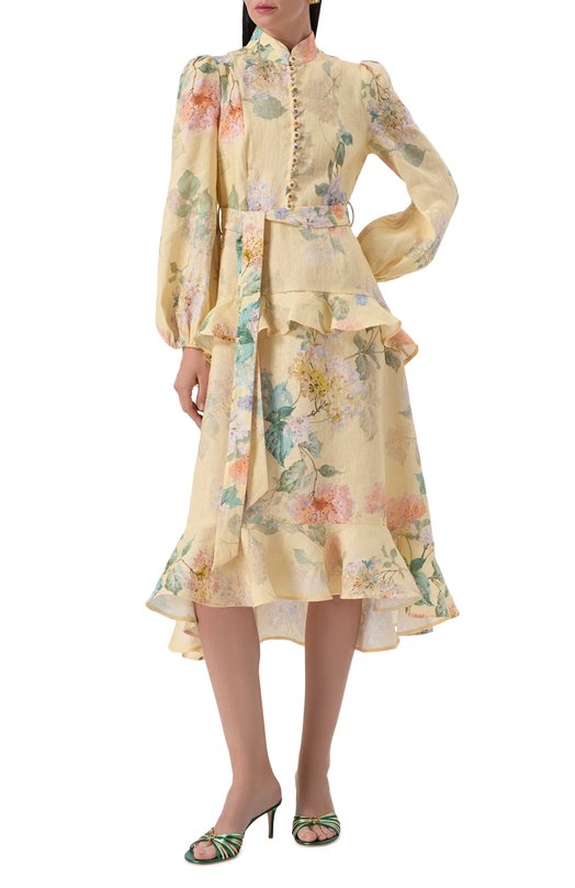 Льняное платье Zimmermann 4276DS251 Жёлтый  4276DS251 Фото 2