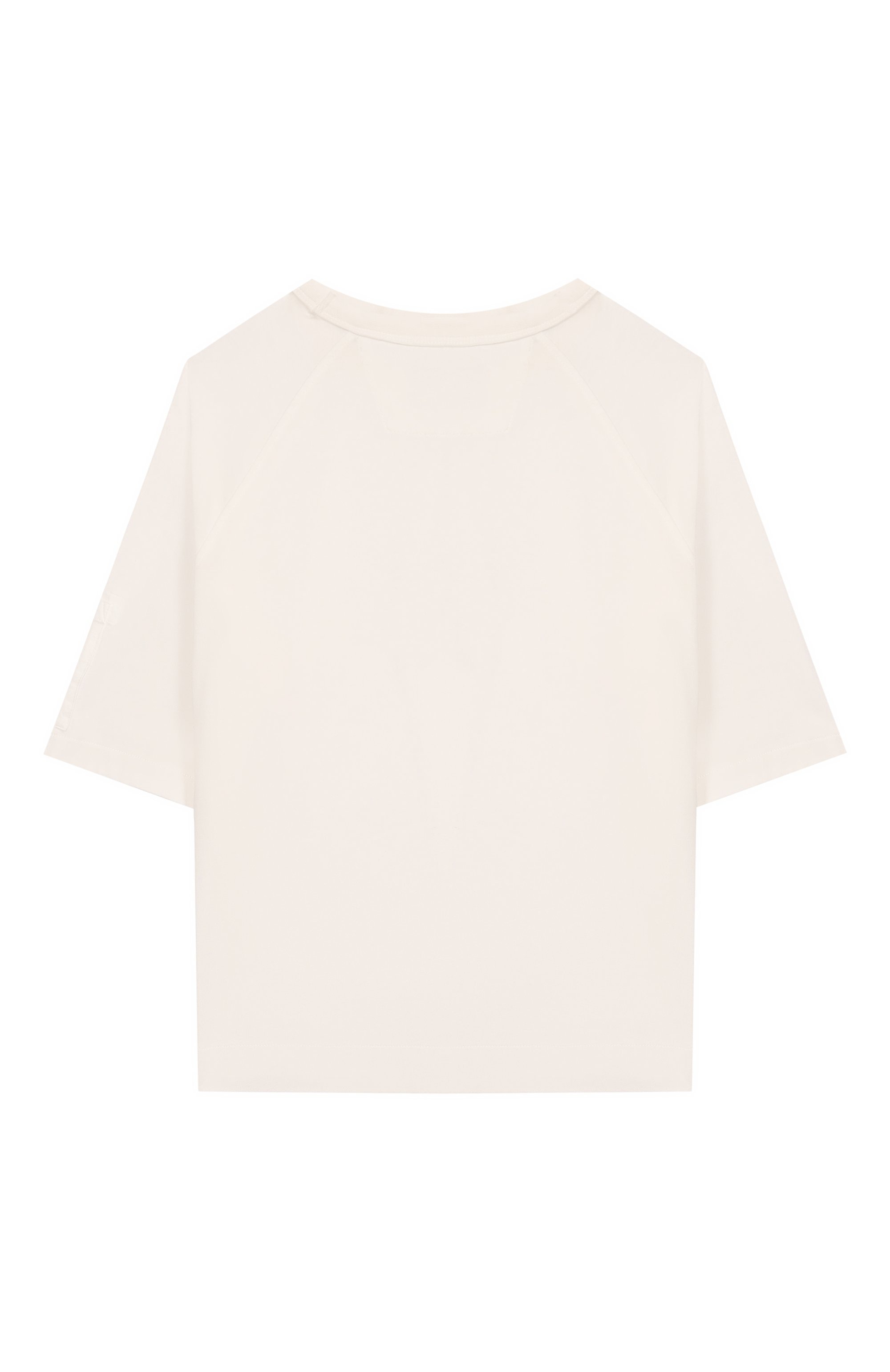 Хлопковая футболка C.P. COMPANY молочного цвета по цене 11450 руб., арт. CUM00R/LAA17/10-14, фото 2 Хлопковая футболка C.P. COMPANY, арт. CUM00R/LAA17/10-14, фото 2