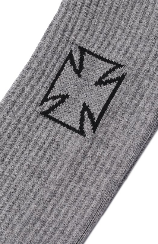 Хлопковые носки VETEMENTS UE76S0303G/2906 KNIT Серый  UE76S0303G/2906 KNIT Фото 2