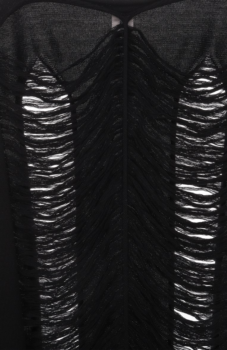 Женский шерстяной топ RICK OWENS черного цвета, арт. R001E7656/KGRIDM | Фото 6 (Автоматизация состава: Проставлено; Длина (для топов): Удлиненные; Автоматизация ТО: Проставлено; Материал внешний: Шерсть; Стили: Гранж; Кросс-КТ: Трикотаж; Рукава: Без рукавов)