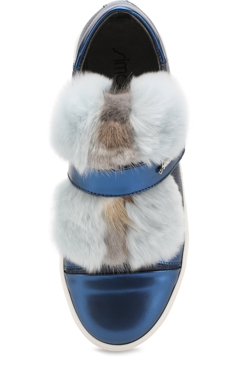Кожаные кеды с меховой отделкой и застежками велькро SIMONETTA, арт. 51084/36-41, фото 4