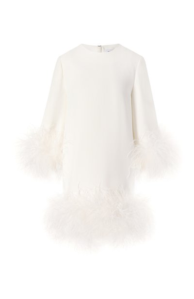 Женское платье с отделкой перьями страуса DICE KAYEK, арт. SS25R246