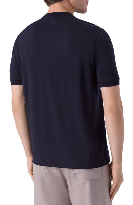 Шерстяная футболка Canali T0908/MJ02338 Синий  T0908/MJ02338 Фото 4