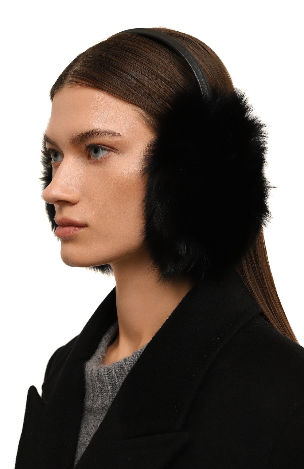 Меховые наушники из лисы YVES SALOMON, арт. 23WAA124XXRDXX, фото 2