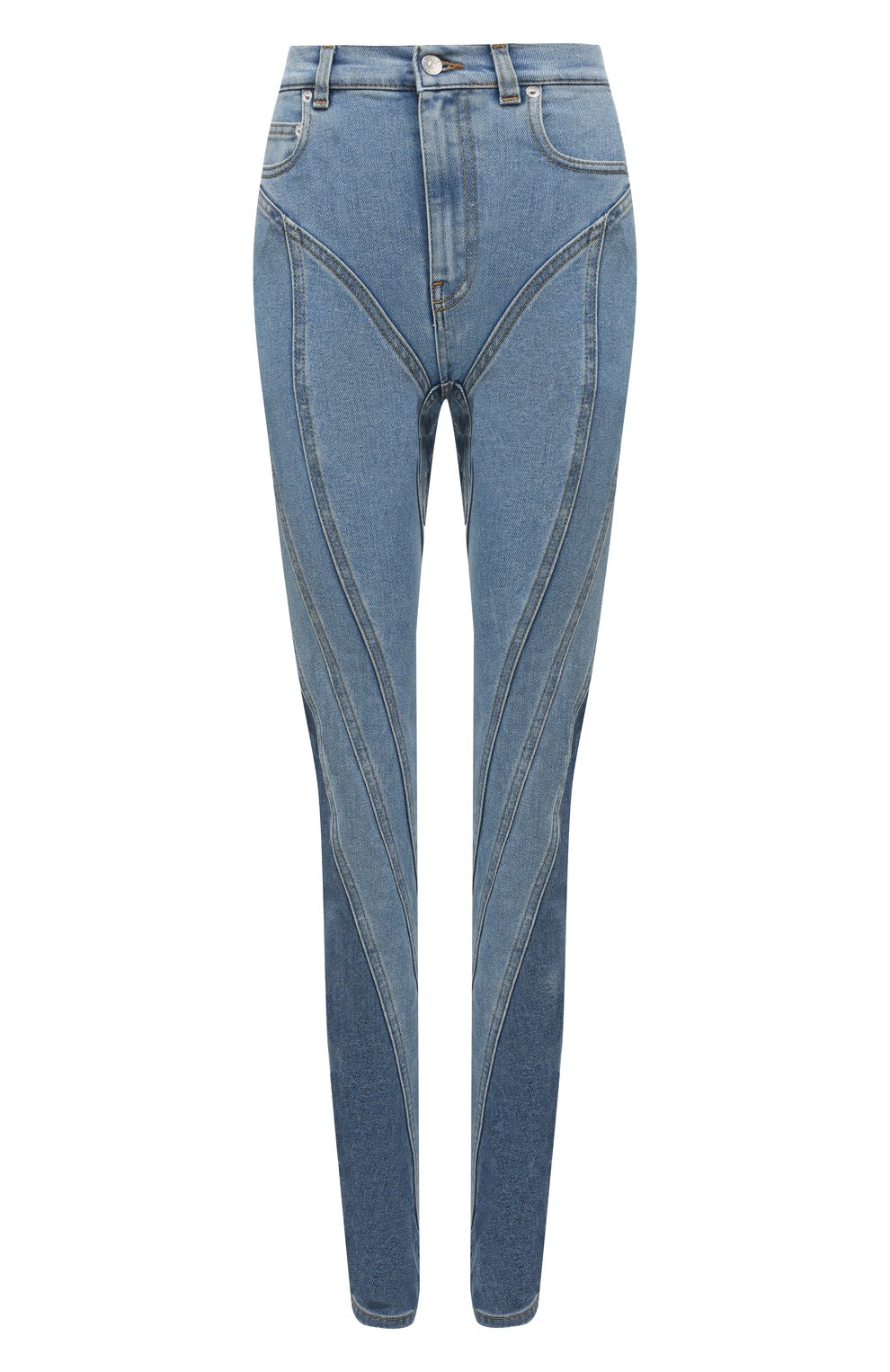 Джинсы MUGLER голубого цвета по цене 59950 руб., арт. 21W6PA0326247, фото 1 Джинсы MUGLER, арт. 21W6PA0326247, фото 1