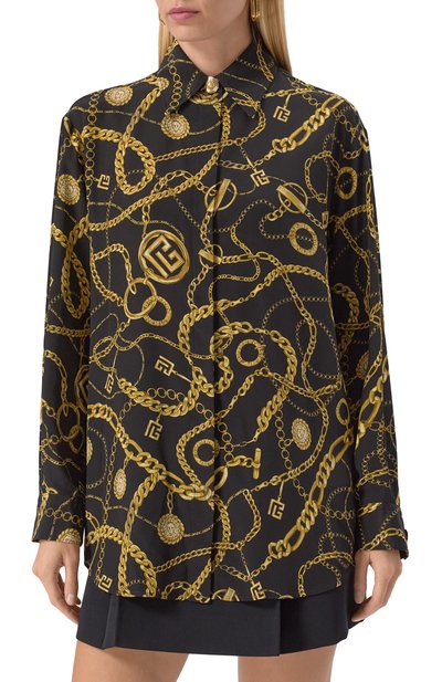 Шелковая рубашка BALMAIN, арт. FF1HS435/SF00, фото 3