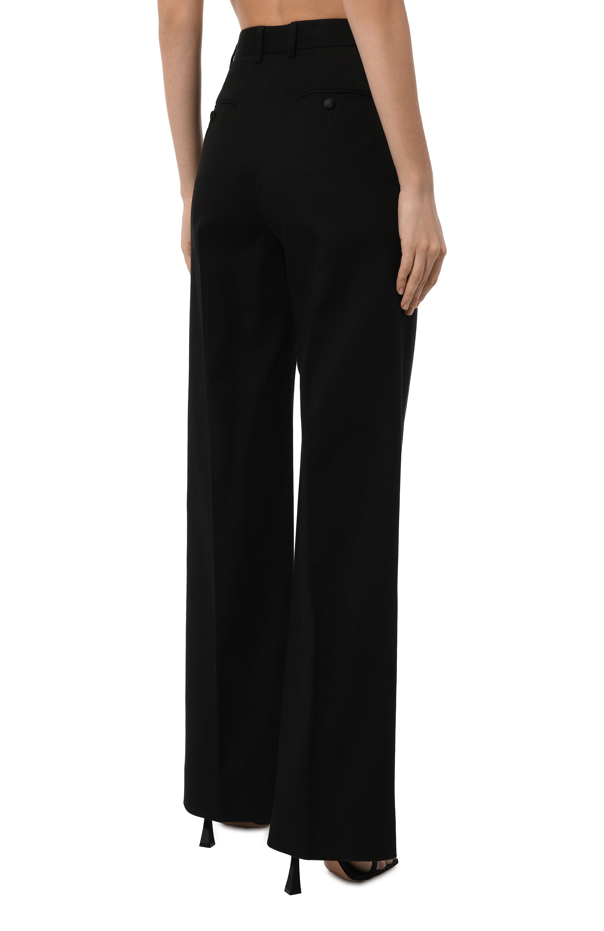 Хлопковые брюки DOLCE & GABBANA черного цвета по цене 94600 руб., арт. FTC20T/GDCDD, фото 4 Хлопковые брюки DOLCE & GABBANA, арт. FTC20T/GDCDD, фото 4