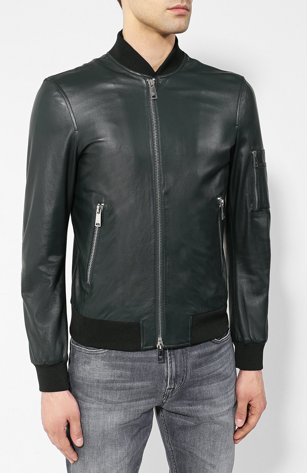 Кожаный бомбер EMPORIO ARMANI, арт. 21B50P/21P5D, фото 3