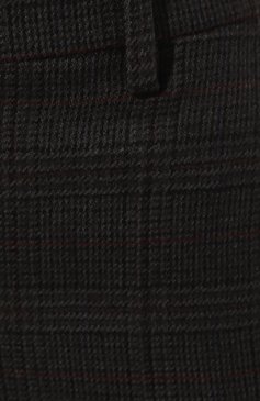 Женские шерстяные брюки JW ANDERSON серого цвета, арт. TR0306 PG1376 | Фото 5 (Материал внешний: Шерсть; Длина (брюки, джинсы): Стандартные; Женское Кросс-КТ: Брюки-одежда; Материал сплава: Проставлено; Силуэт Ж (брюки и джинсы): Расклешенные; Драгоценные камни: Проставлено; Стили: Кэжуэл)