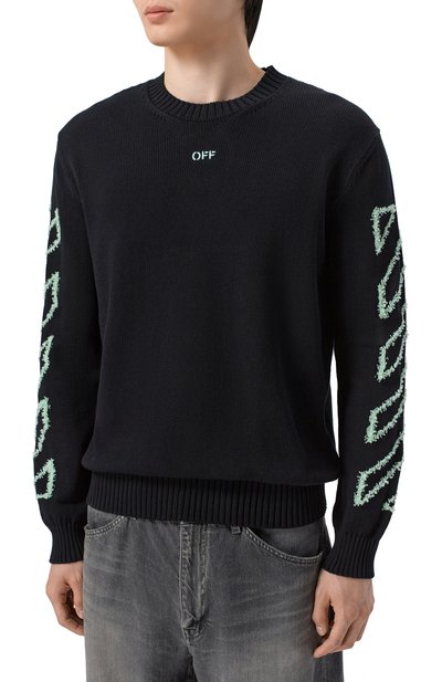 Хлопковый свитер OFF-WHITE, арт. 0MHE087S26KNI001, фото 3