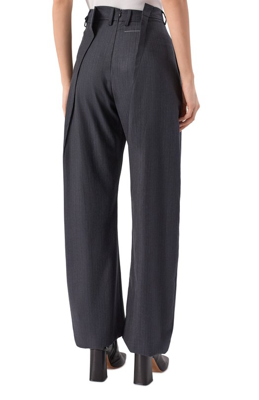 Брюки из шерсти и хлопка MM6 S52KA0564/M35743 Серый  S52KA0564/M35743 Фото 4