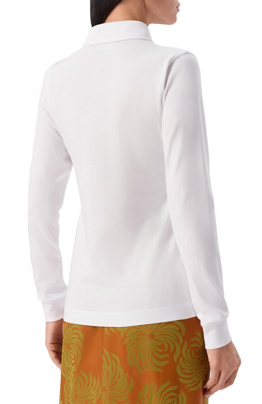 Хлопковое поло Dries Van Noten 011115-2603-001 Белый  011115-2603-001 Фото 4
