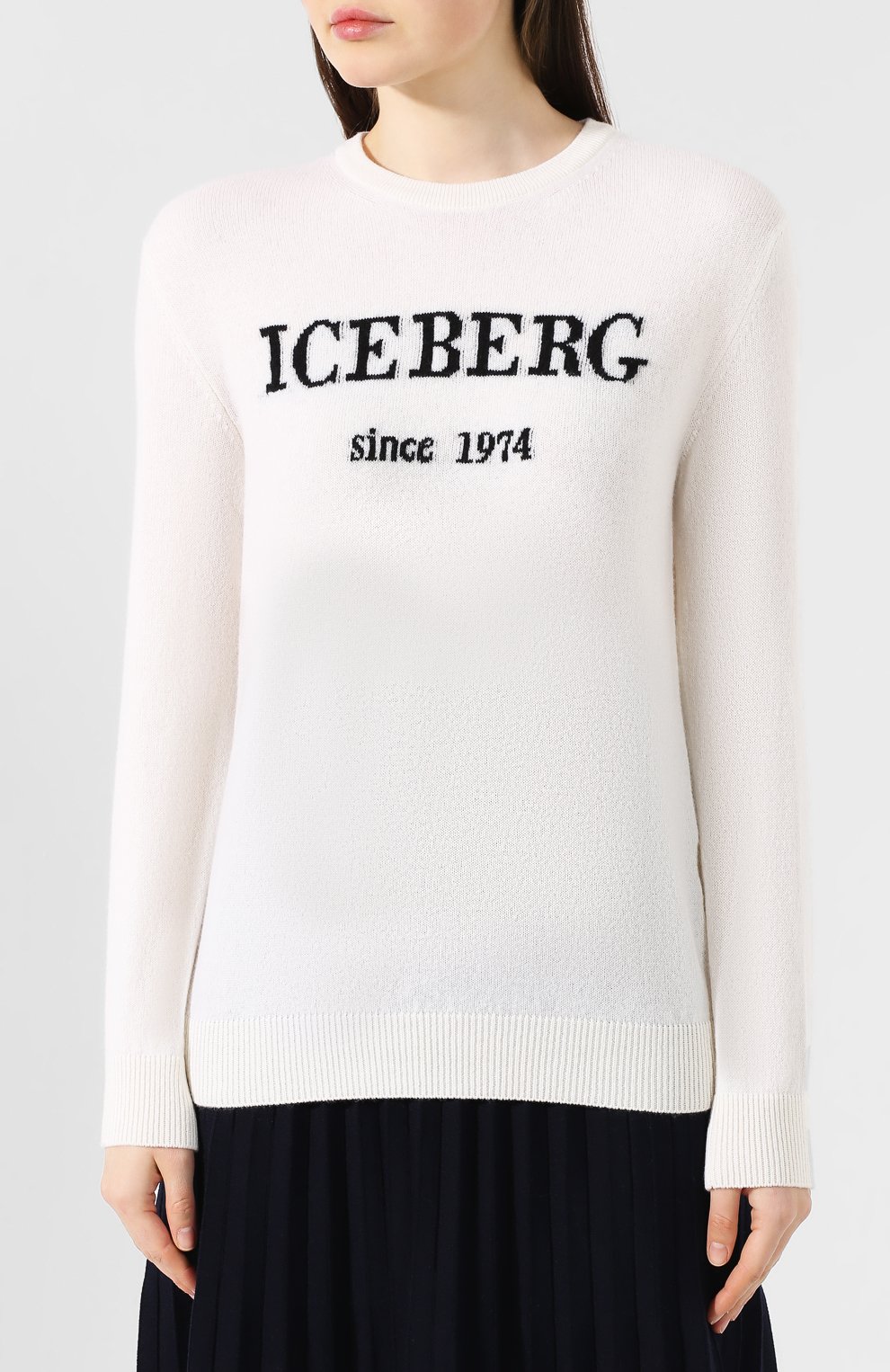Кашемировый пуловер ICEBERG бежевого цвета по цене 59950 руб., арт. 19I I2P0/A026/7003, фото 3 Кашемировый пуловер ICEBERG, арт. 19I I2P0/A026/7003, фото 3