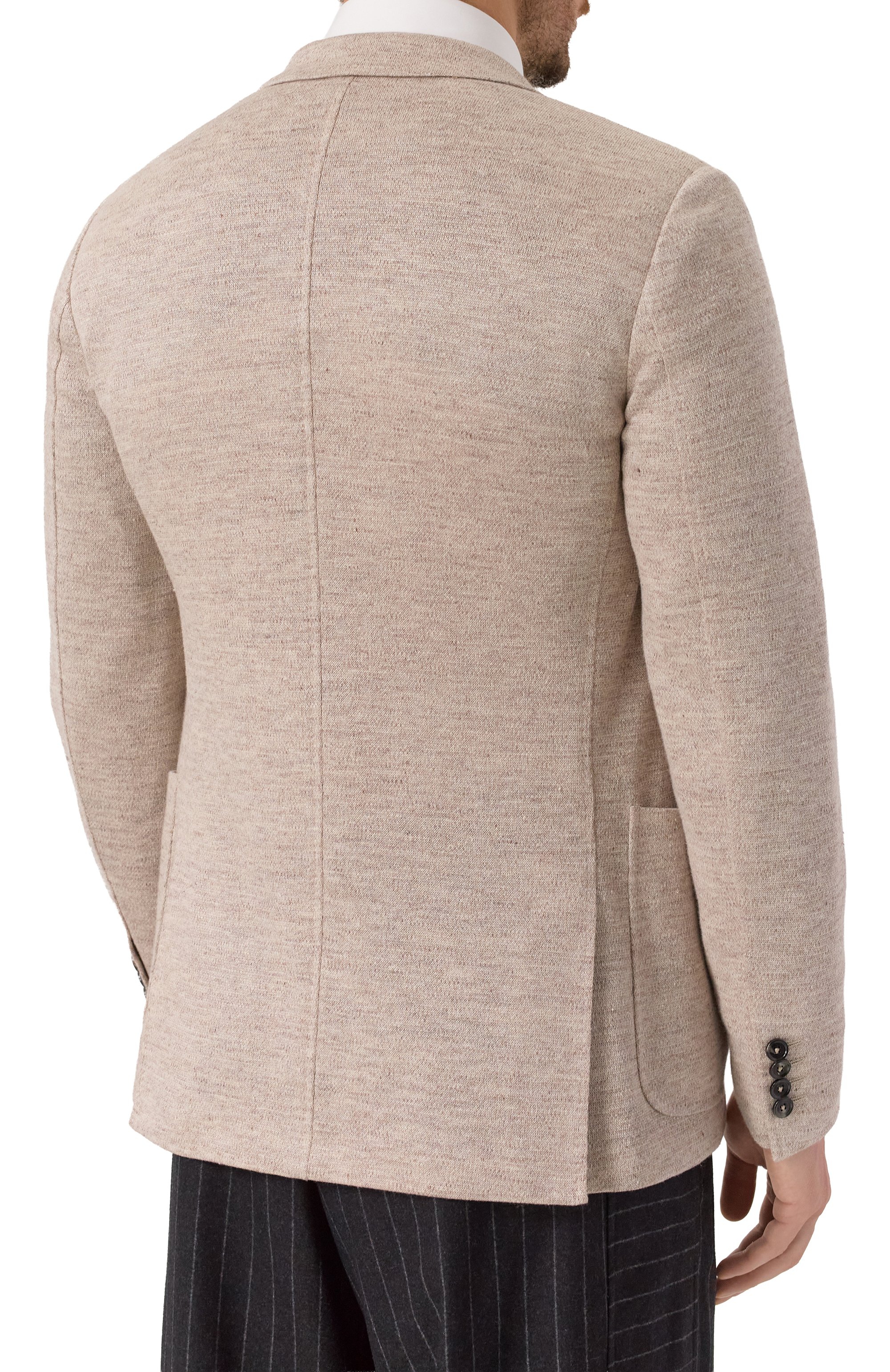 Льняной пиджак ZEGNA бежевого цвета по цене 352500 руб., арт. SUF/UDC70A7, фото 5 Льняной пиджак ZEGNA, арт. SUF/UDC70A7, фото 5