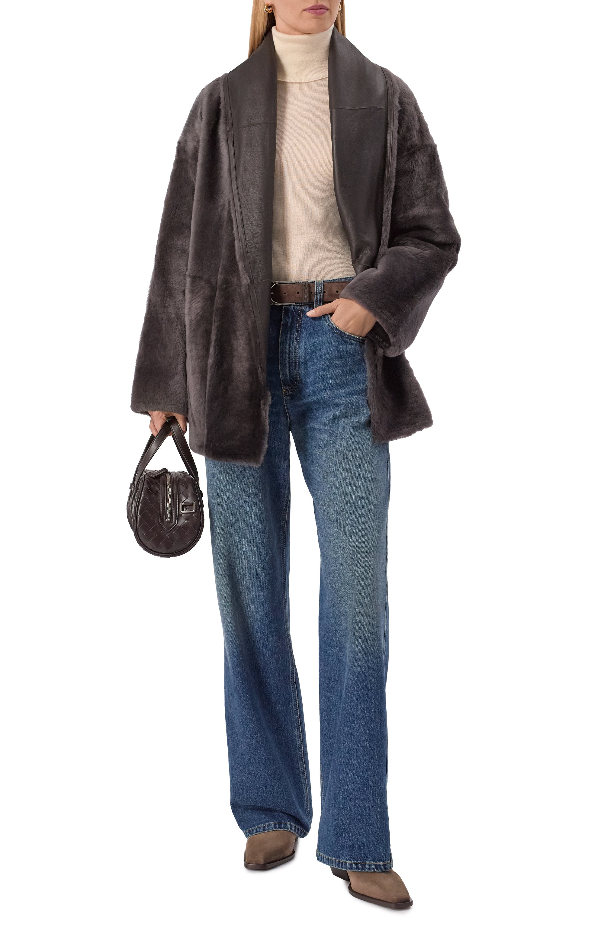 Двусторонняя дубленка из овчины YVES SALOMON, арт. 26WYV60175MERL, фото 2