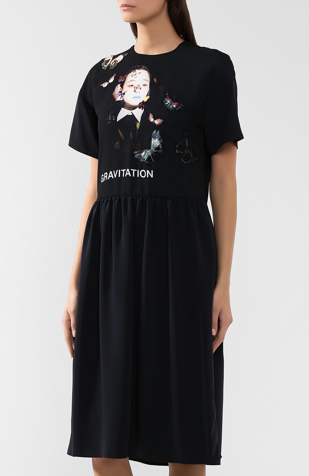 Платье VALENTINO черного цвета по цене 333000 руб., арт. SB3VANX54Z0, фото 3 Платье VALENTINO, арт. SB3VANX54Z0, фото 3