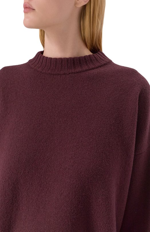 Шерстяной пуловер Jil Sander J02GP0151/J14506 Бордовый  J02GP0151/J14506 Фото 5