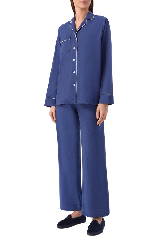 Текстильные домашние туфли Frette 25N99126 00F 90355 Синий  25N99126 00F 90355 Фото 2