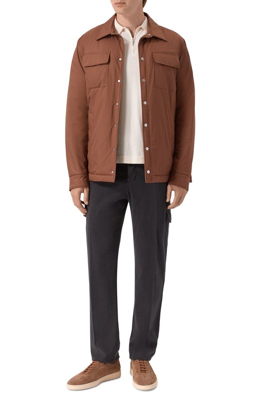 Замшевые кеды Kiton USSA415N0127916 Коричневый  USSA415N0127916 Фото 2