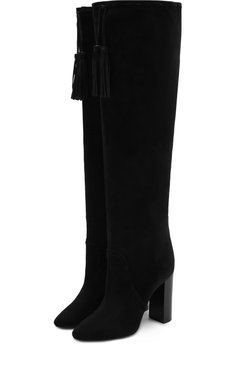 Замшевые ботфорты meurice на устойчивом каблуке SAINT LAURENT, арт. 529337/0LI00, фото 1