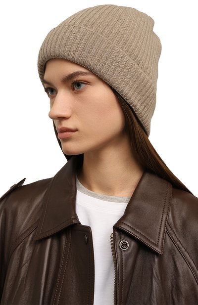 Шапка из шерсти и вискозы CANOE светло-коричневого цвета по цене 8160 руб., арт. 4807653, фото 2 Шапка из шерсти и вискозы CANOE, арт. 4807653, фото 2